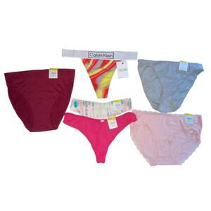 Calvin Klein Charter Club & Jenni Womens Panties 6 Pairs Different Styles Size M